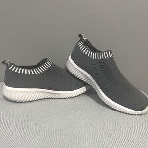 Gray Slip-On Women's Sneakers